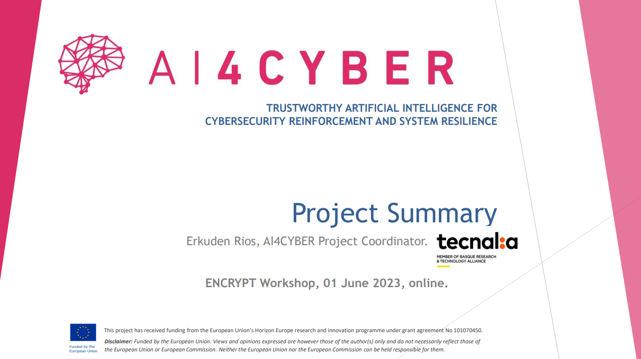 AI4CYBER joins ENCRYPT project clustering event