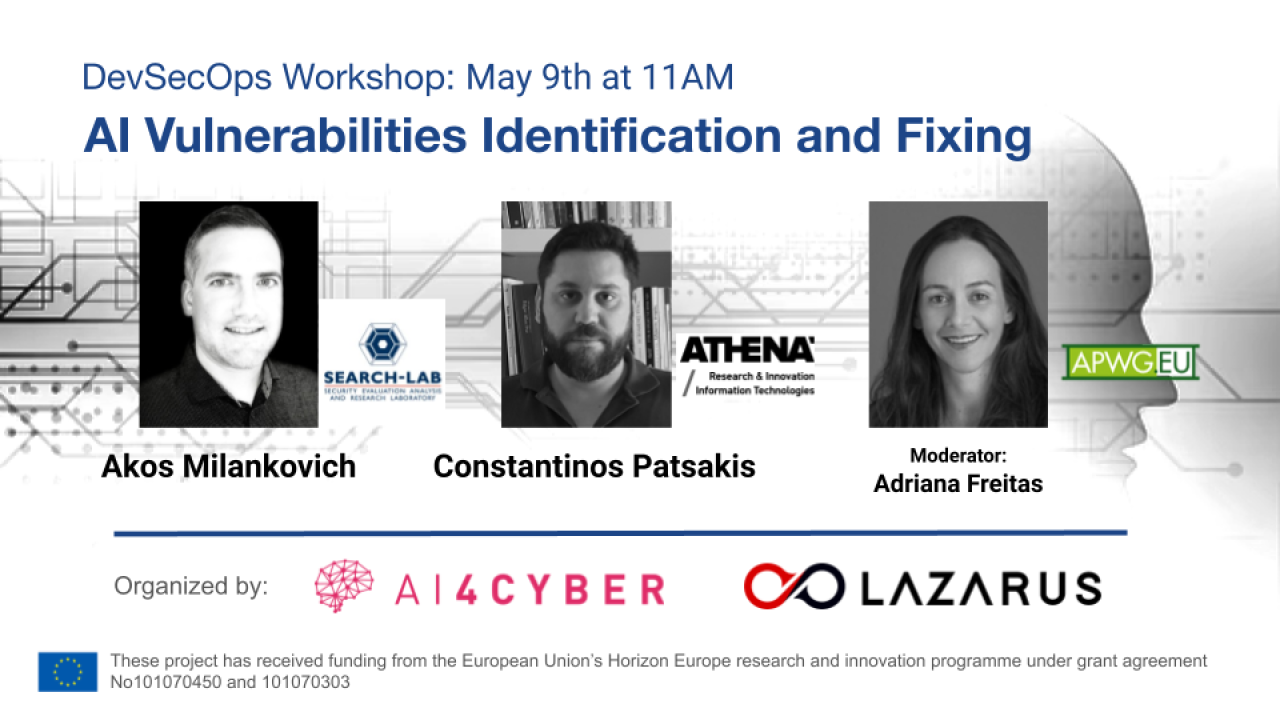 AI4CYBER & LAZARUS joint Webinar on May 9th