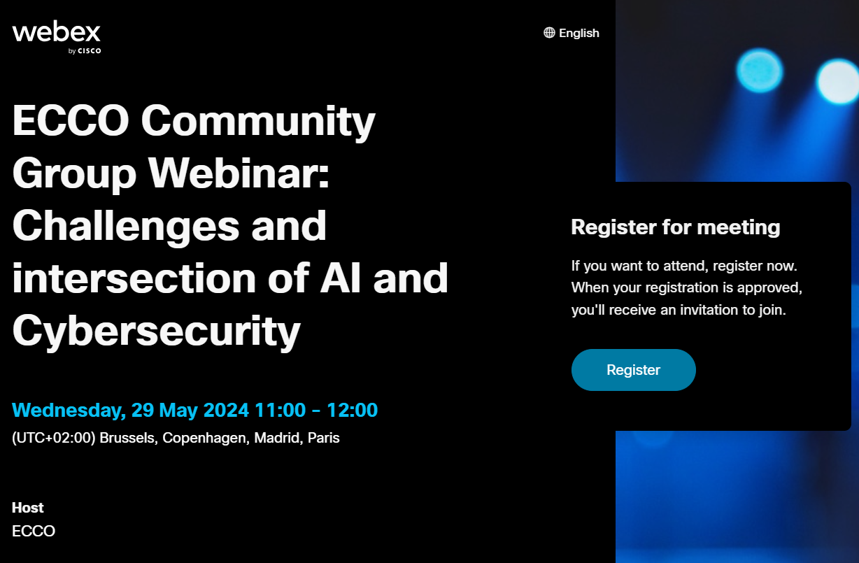 Webinar:Challenges and intersection of AI and Cybersecurity, 29 May 2024
